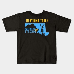 Maryland-Tough-Baltimore-Strong Kids T-Shirt